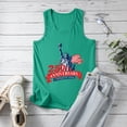 thumbnail image 5 of UngA USA 250 Shirt American Flag Patriotic Tank Tops for Women 4th of July Shirt USA Flag Stars Stripes Graphic Tank Tops Sleeveless Summer Tee (Green,XXXL), 5 of 8