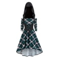 thumbnail image 2 of LYXSSBYX Plus Size Halloween Costumes for Women Women's Gothic Retro Hooded Colored Mid Length Dress Long Sleeve Dress, 2 of 7