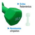 thumbnail image 3 of Par mancuernas vinil Tayga 5 Lb color Verde, 3 of 5