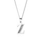 thumbnail image 1 of Collar con colgante de acero inoxidable para hombre y mujer, cadena con A-Z de circonita, letras iniciales Punk, nombre, joyería para regalo, 1 of 4