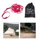 thumbnail image 5 of Cuerda de cordón para tienda de campaña al aire libre, tendedero multifunción, equipo resistente al viento rojo, 5 of 9