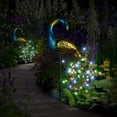 thumbnail image 5 of lámpara solar de jardín, estatua de pavo real de metal, lámpara solar para exteriores, luz de calle impermeable, lámpara de pavo real en poste, lámpara decorativa para césped y jardín., 5 of 5
