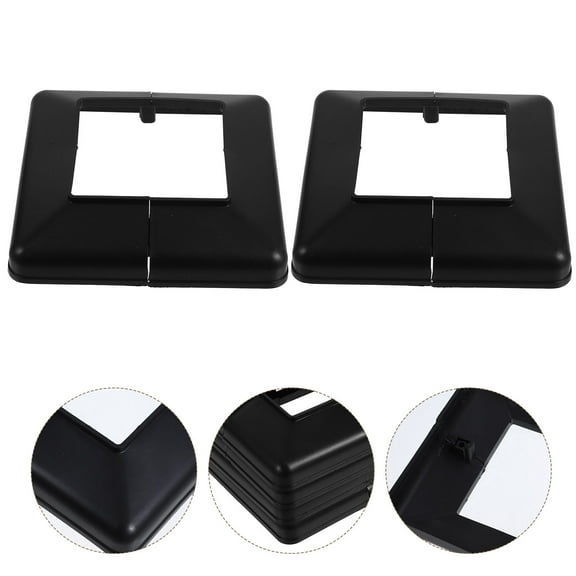 WHAMVOX 4pcs Decorative Post Base Covers Deck Post Skirt Porch Column Wraps Deck Post Base Cover Rail Wrap Fence Base Cover Fence Post Skirt Split Post Bottom Cover