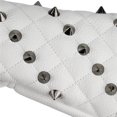 thumbnail image 3 of maskred Rivets PU Leather Golf Head Covers Set for Driver Fairways #3#5 Hybrids Rescue Set Woods Clubs Headcovers For Golfer White, 3 of 5