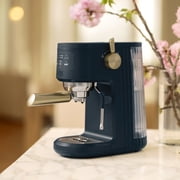 Thyme & Table Barista Mini Espresso Machine with 15-Bar Pressure and Steam Wand, Atlantic Blue