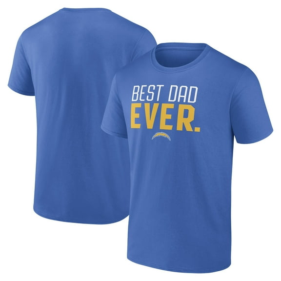 Men's Powder Blue Los Angeles Chargers Best Dad Ever Team T-Shirt