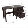 thumbnail image 6 of Home Square 2-Piece Set with Writing Desk with 3 Drawers & Mobile File Cabinet, 6 of 14