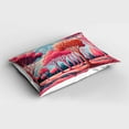 thumbnail image 2 of Ambesonne Trees Pillow Sham, Surreal Forest Sky Painting, 26" X 20", Pink Coral Blue Grey, 2 of 2