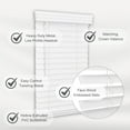 thumbnail image 3 of 2 Inch Faux Wood Blind, 34" Wide x 60" Long, Window Blinds, Blinds & Shades, Blinds for Indoor Windows, Embossed, Bright White, 3 of 5