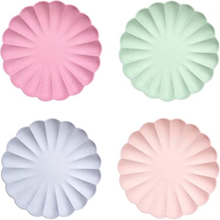 Meri Meri Mixed Simply Eco Plates Large, 8ct