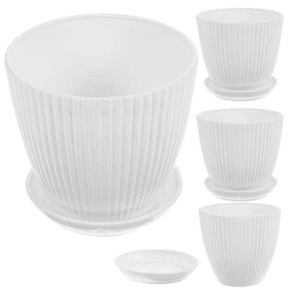 WHAMVOX  4 Pcs Green Plant Pot Flower Nursery Planter Orchid Plants