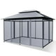 Gymax 2-Tier 10'x13' Acier Gazebo Tente Abri Terrasse Jardin Extérieur Filet Gris – image 1 sur 10