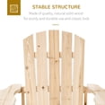 thumbnail image 4 of Outsunny Wooden Adirondack Chair for Fire Pit Deck Garden Natural, 4 of 10