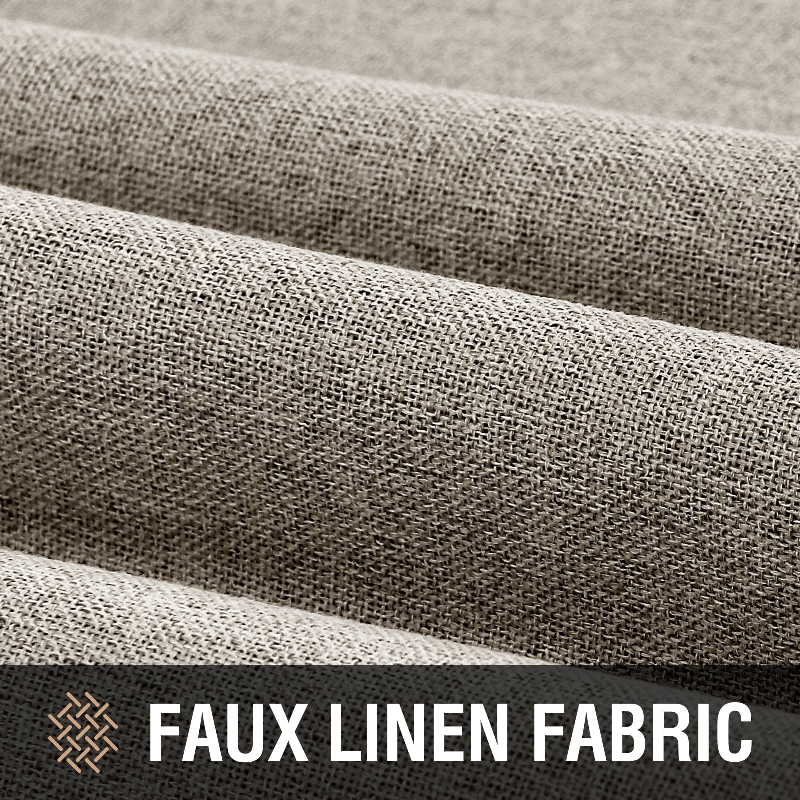 PrimeBeau 100% Blackout Curtains 63 Inch Length 2 Panels Set for Bedroom Windows/Living Room Thermal Insulated linen-like fabric Blend Curtain Rod Pocket/Back Tab Taupe