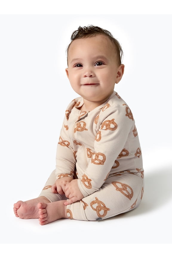 by Gerber Baby Neutral Super Soft Viscose Long Sleeve Coverall, Sizes Newborn - 12 Months