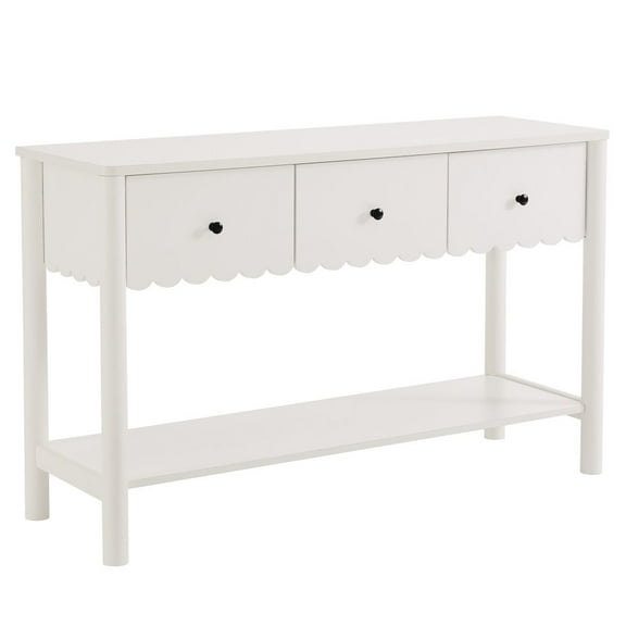 Modway Emmeline 3-Drawer Scalloped Console Table