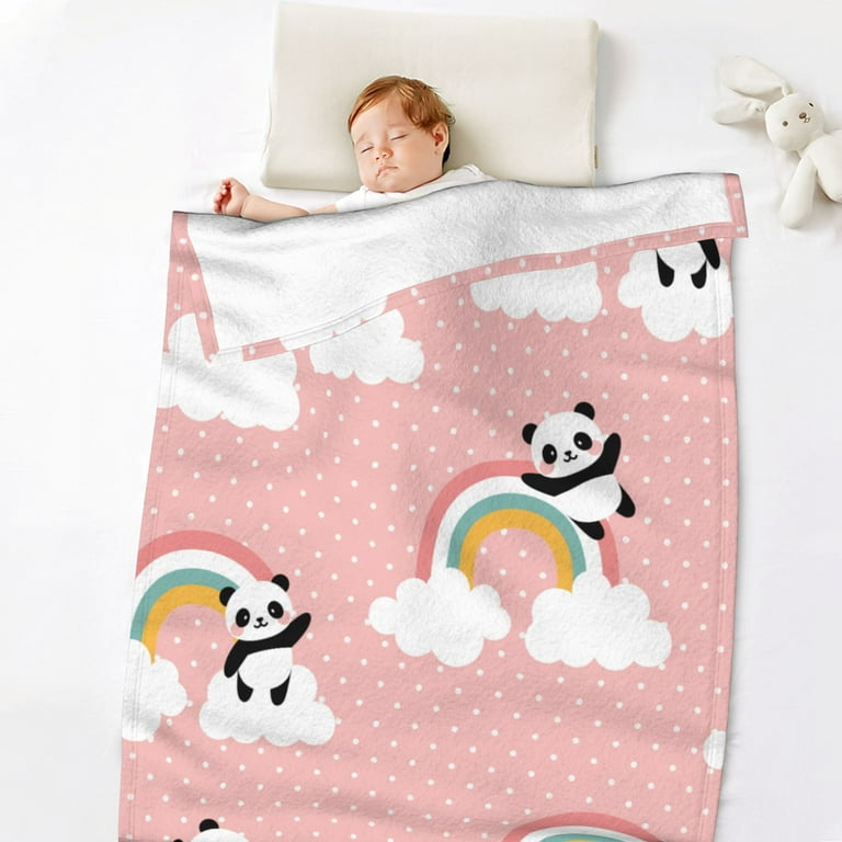 Toddler Blanket For Boys Girls Lightweight Baby Kids Blanket Cute Soft Rainbow Panda Blankets Comfy Fleece Flannel Plush Crib Throw Blankets Gifts 32x48 Walmart