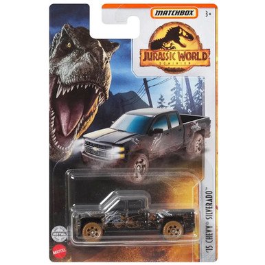 Voiture Miniature Matchbox Jurassic World Dominion Chevrolet Silverado 2015 - Échelle 1:64, Neuve En Boîte
