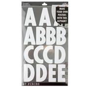 Sticko Solid White XL Alphabet Poster Vinyl Stickers, 97 Piece