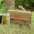thumbnail image 3 of Yuarrent Bolsa de especias de lona para barbacoa, Kit de herramientas para condimentar de 9 piezas para acampar, barbacoa, especias portátiles Kits de desorden para acampar Ejercito verde, 3 of 6