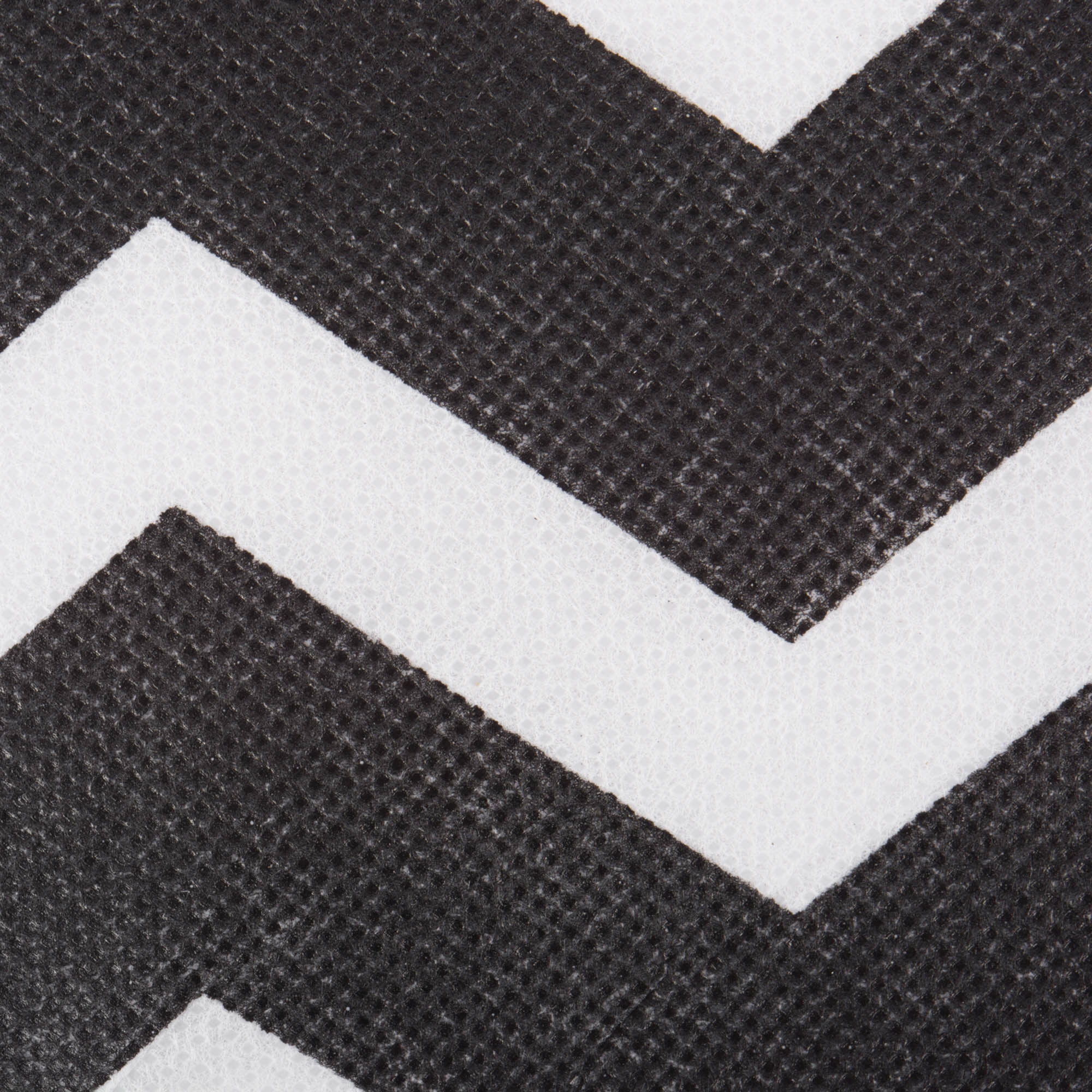 DII 11" Square Nonwoven Polyester Cube Chevron Storage Bin in Black (Set of 2)