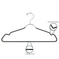 thumbnail image 2 of USTECH Metal Hanger Space Saving Clothes | Trouser Bar with Shoulder Notch Thin Hangers Perfect for Coat, Suit, and Pants | Non-Slip Coating and Large Hook for Added Safety | Pack of 12, 2 of 5