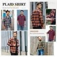 thumbnail image 3 of JMIERR Men Long Sleeve Button-Down Plaid Shirts Casual Cotton Flannel Shirt, 3 of 7