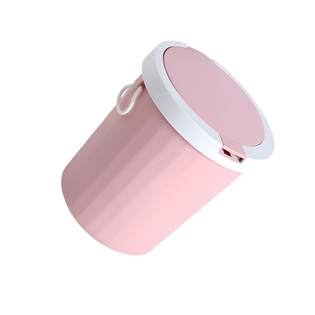 Ounissouiy Nordic - Household Products Garbage Bin Office with Plastic Bin Cap Garbage Kitchen Spring Basket Living Cover Suministros de limpieza para el hogar rosa talla grande