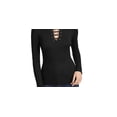 thumbnail image 2 of Planet Gold Junior's Lace Up Mock Neck Sweater Black Size Small, 2 of 3