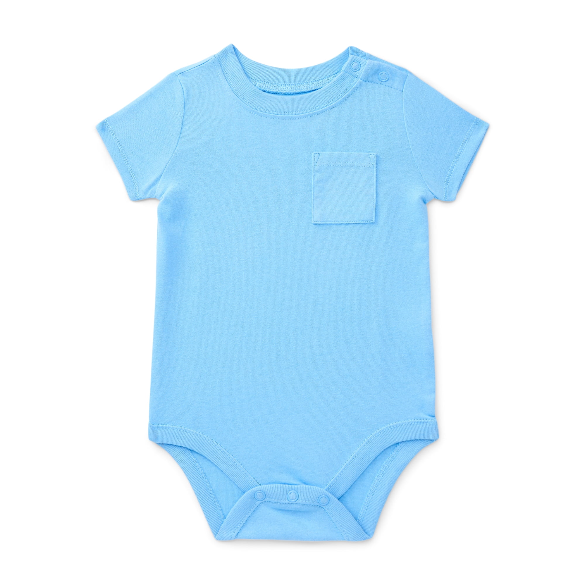 Wonder Nation Baby Boys Pocket Bodysuit with Short Sleeves, Sizes 0M-24M