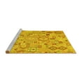 thumbnail image 2 of Ahgly Company Machine Washable Indoor Round Southwestern Yellow Country Area Rugs, 5' Round, 2 of 4