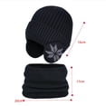 thumbnail image 3 of Conjunto de Bufanda y Gorro de Invierno para Niños Gorro de Invierno Negro Yinane, 3 of 8