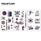 thumbnail image 3 of Tatuajes temporales INKARTLINK Bandera de Corea del Sur 3 piezas, 3 of 4