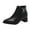 Black, variant on Women Boots Chunky Heel Pointy Toe Ankle Short Boots with Side Zipper Fashion Casual Warm Fall Winter Shoes for Women Beige 5.5