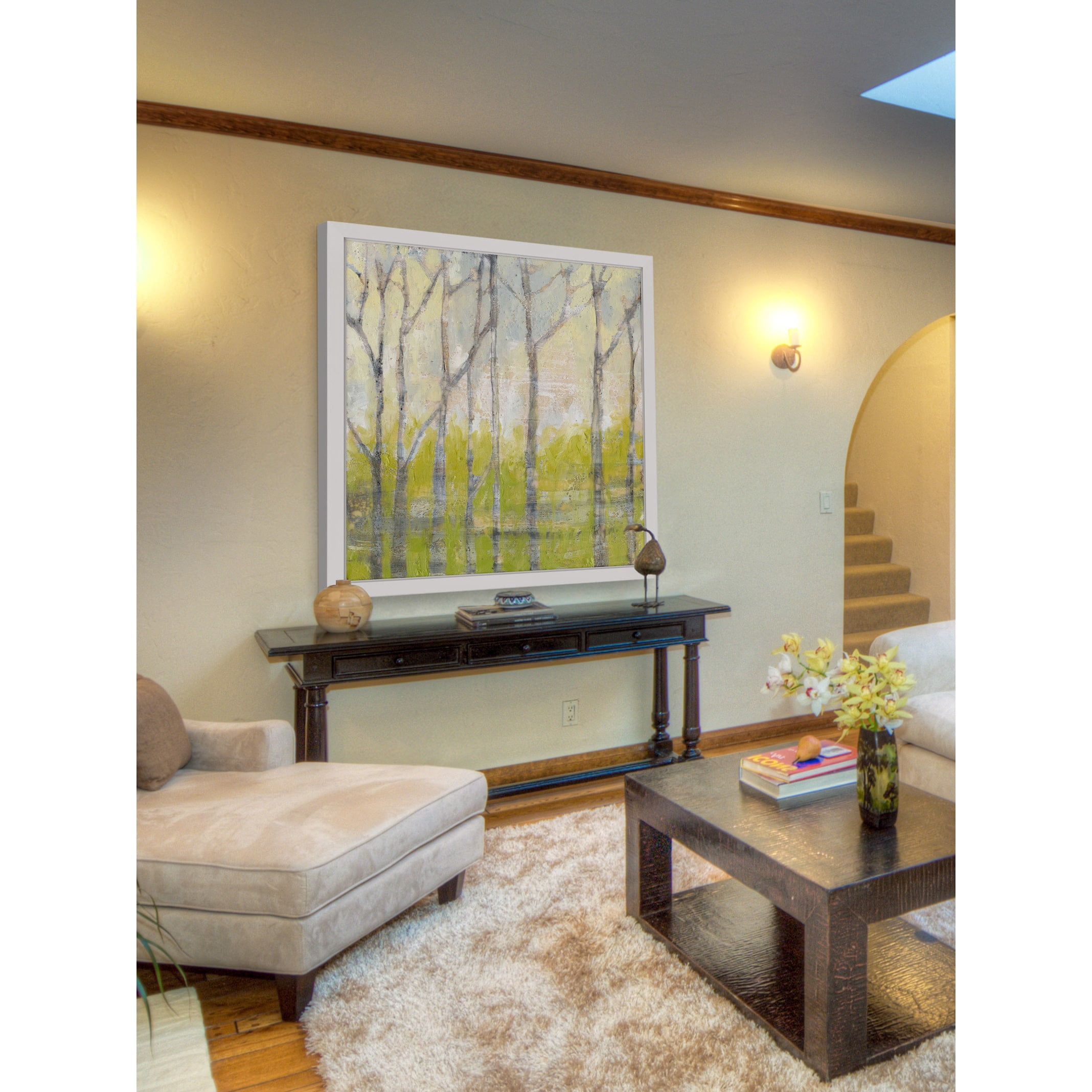 "Whispering Treeline II" Framed Painting Print