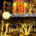 thumbnail image 3 of Luces Navideña Solar 12 Metros 100 Led Decorativa Exterior 8 Modos Blanco Calido, 3 of 6