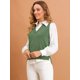thumbnail image 4 of INSPIRE CHIC Suéter sin mangas con cuello en V de muy buen gusto para mujer Verde L, 4 of 6