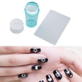 thumbnail image 3 of Estampador de uñas con raspador, sin errores, uso profesional para manicura. Azul, 3 of 9