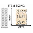 thumbnail image 2 of Best Dad Ever Unfinished Wood Cutout DIY handmade Craft 18" / 1/8", 2 of 3