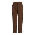 thumbnail image 4 of Nine.Eight Women’s Cropped Paper Bag Waist Pants, 4 of 5