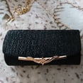 thumbnail image 3 of 2X Bolso de Noche para Las Mujeres Bolsa de Purpurina Banquete Fiesta para Mujeres Chicas Boda Garras Bolso Cadena Bolsa de Hombro (Negro), 3 of 6
