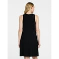 thumbnail image 2 of Time and Tru Women’s Sleeveless Knit Swing Dress, Sizes XS-XXXL, 2 of 6