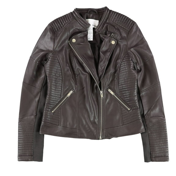 Bar Iii Womens Fauxz Leather Motorcycle Jacket
