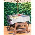 thumbnail image 3 of Boanket Outdoor Tablecloth with Umbrella Hole for Patio/Picnic/Party/Camping, Blue Red Tulip Waterproof Table Cloth Rectangle Table Cover Washable, Yellow Spring Flower Floral Wood Grain (60"x 102"), 3 of 7
