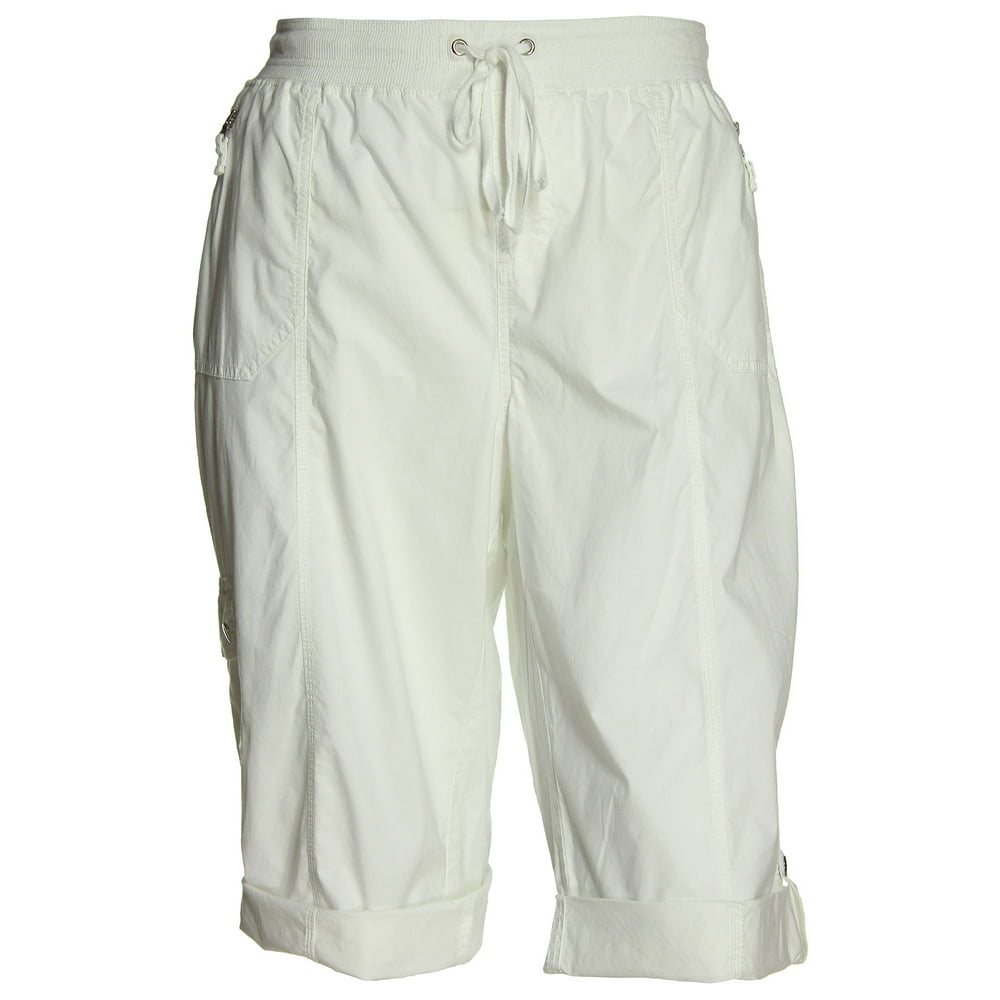 white cargo capris