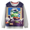 thumbnail image 4 of ATAIKU 2-7Y Kids Baby Boys Glow in the Dark Tops French Terry Sweatshirts Cotton Long Sleeve Crewneck Tops for Toddler Boy - Dinosaur, 4 of 7
