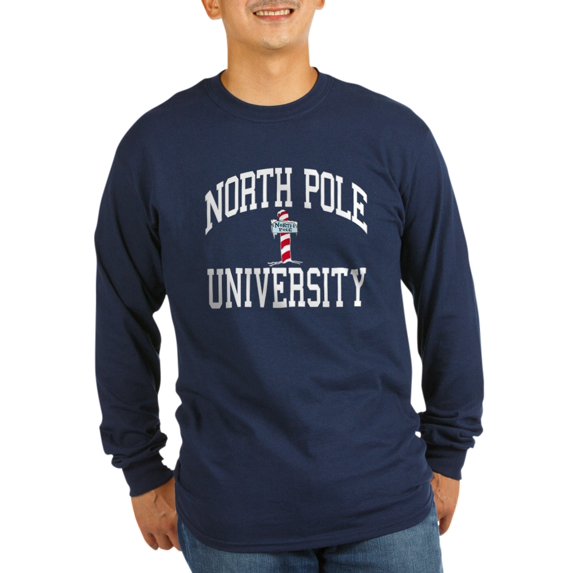 CafePress - NORTH POLE UNIVERSITY - Long Sleeve Dark T-Shirt