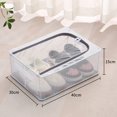 thumbnail image 5 of Shoreew Transparent Storage Box with Double-Sided Openings Zipper Closure Waterproof PVC Shell Dustproof Under-bed Shoe Storage Box, 5 of 7
