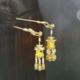 thumbnail image 4 of zobvuyeg Vintage Hair Lantern Hairpin Hair Fork Headdress Chinese Ancient Style Imitation Pearl Decorater Lightweight Warm Light Hair Sticks Hair Accessories, 4 of 8