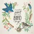thumbnail image 2 of Penner, Janelle 15x15 Gold Ornate Wood Framed with Double Matting Museum Art Print Titled - Bird Study V, 2 of 4